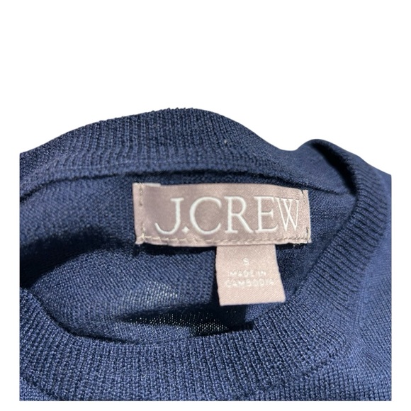 Something blue! J Crew Carolyn navy merino wool crew neck sweater! NWOT - Picture 5 of 7